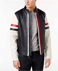 Tommy Hilfiger Men S Intrepid Leather Jacket Mens Outdoor Jackets Mens Jackets Polo Fashion