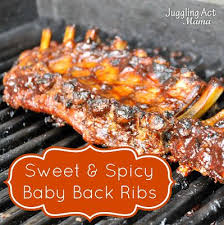 Sweet Spicy Baby Back Ribs Passthecookbook Juggling Act Mama Grilling Recipes Recipes Barbecue Pork Ribs