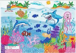 Gambar mewarnai gambar mewarnai pemandangan bawah laut sumber : Contoh Gambar Mewarnai Keindahan Bawah Laut Kataucap
