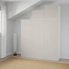 We all have a need for storing clothes, shoes and accessories. Platsa Wardrobe White Skatval Light Grey Ikea