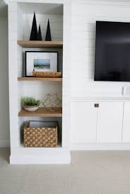 You'll even get to do it in your own style, there are plans for a farmhouse, rustic, modern, contemporary, and industrial television stands. Diy Shiplapped Built Ins Finished And Styled Chris Loves Julia