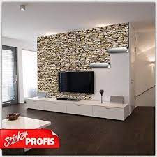 stickerprofis selbstklebende xxl fotofolie steinwand natur stein wand mauer fototapete wohnzimmer ideen old house interior natural stone wall tv wall design