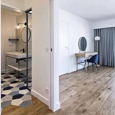 Repost Of Project By Agencedz In Paris Combining Parquet With Our Pentagola Cementtiles From Our Designer Collection By Inflow Bar Cuisine Deco Pentagone