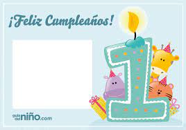 Invitaciones Cumple Tarjetas De Cumpleanos Para Ninos Cumpleanos Ninos Feliz Cumpleanos 1 Ano