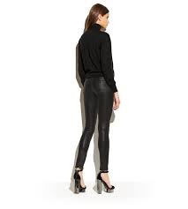 Tom Ford Stretch Leather Zip Front Leggings Tomford Com