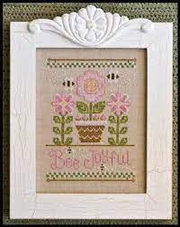 Free all original quaker sampler cross stitch patterns, french cross stitch designs, victorian and country cross stitch by stitchwiz designs Country Cottage Needleworks Bee Joyful Cross Stitch Pattern 123stitch