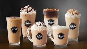 Hot And Cold Mccafe Drinks In Glassware Mcdonalds Coupons Coupon Deals Delicious