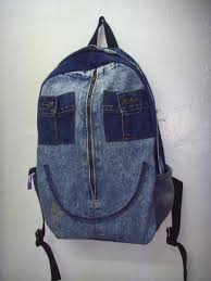 Beg jeans handmade, penang island. Corak Beg Galas Aksesori Fesyen Dengan Tangan Mereka
