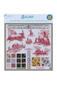 Print on aida or linen. Cross Stitch Pattern Chart Jouy Fabric In Red And White
