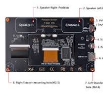 7インチIPS静電容量式タッチスクリーン 1024x600 ステレオスピーカー付き