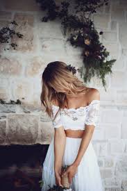 Grace Loves Lace Bohemian Wedding Gowns Made In Australia Crop Top Wedding Dress Wedding Dress Separates Short Sleeve Wedding Dress