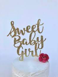 Sweet Baby Girl Cake Topper Baby Shower Cake Topper Gender Etsy Oh Baby Cake Topper Baby Shower Cake Topper Baby Girl Cakes
