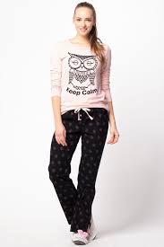 Pembe Kadin Desenli Pijama Takimi 228228 Defacto Pijama Moda Stilleri Kapusonlu Sweatshirt