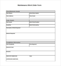 Awesome repair request form template vehicle sample excel forms. Maintenance Work Order Form Order Form Template Sample Resume Report Template