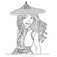 În regatul auradon, ben, blândul fiu al regelui adam şi al reginei belle. Raya And The Last Dragon Coloring Pages From Disney Xcolorings Com