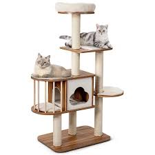 Grâce à cet arbre résistant, votre animal pourra grimper, gratter et se défouler comme il le souhaite. Costway Arbre A Chat Design Vesper H142cm En Bois Avec Plate Forme Griffoir Et Coussins Lavables Centre D Activites Pour Chat Chaton Cdiscount Animalerie