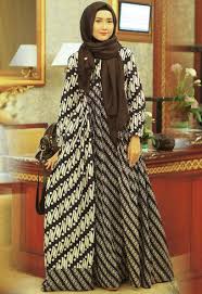 Gamis Batik Kombinasi Model Pakaian Muslim Model Pakaian Wanita