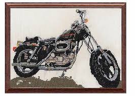 Area of embroidered image 3.3 x 7.3 inches this pdf pattern includes: Harley Davidson Sportster Motorbike Counted Cross Stitch Kit Or Chart 14s Aida Ebay