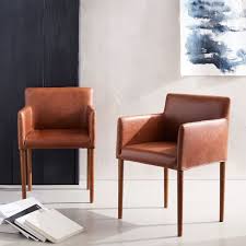 249 Ellis Faux Leather Dining Armchair West Elm Upholstered Dining Chairs World Market Dining Chairs Dining Chairs