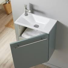 Meuble lave main d'angle leroy merlin. Meuble Lave Mains Pour Wc Vert De Gris Moderne Avec Robinet Eau Froide Leroy Merlin