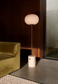 Menu Jwda Floor Lamp Travertine Brushed Brass Finnish Design Shop