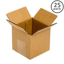 Pratt Retail Specialties 4 In X 4 In X 4 In 25 Moving Box Bundle Corrugated Box Mail Storage Packaging Supplies