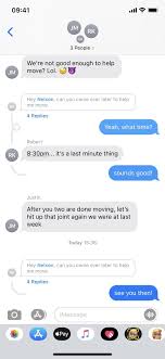 We've been getting group text messages for years, but leave this conversation was only recently apple recently introduced imessage conversations, which are group messages that use apple's. How To Respond To Specific Messages In Group Threads Single Chats Using Inline Replies In Ios 14 Ios Iphone Gadget Hacks