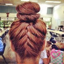 Summer is the perfect time to try new and stylish hairstyles which will make you look great and not worry about your hair for a few days, especially if the heat is unbearable. Upside Down French Braid Bun Hairstyle On We Heart It