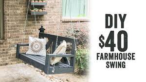 Even if you don't have a router or the two bits i used….you could build a swing with a drill, jig saw, and a 1/4″ wrench. Diy Porch Swing Only 40 For A Farmhouse Porch Swing Shanty 2 Chic
