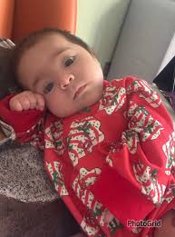 Add Christmas background to granddaughter's picture?