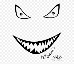 A face, usually purple, with devil horns, a wide grin, and eyes and eyebrows scrunched downward in the same manner as angry face on most platforms. Transparent Cartoon Mouth Png Evil Smile Cartoon Clipart 5558504 Pinclipart