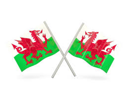 The image is png format with a resolution of 5000x3333 pixels, suitable for design use and personal projects. Two Wavy Flags Illustration Of Flag Of Wales