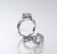 Wedding rings and flowers pictures. Luvia 1 00ct Natural White Diamond Gold Flower Engagement Ring