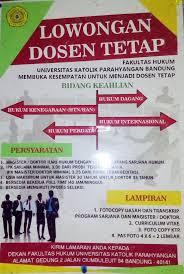 Apr 22, 2014 · lowongan kerja dosen umm magelang. Lowongan Dosen Universitas Katolik Parahyangan Bandung 2016 Harian Guru