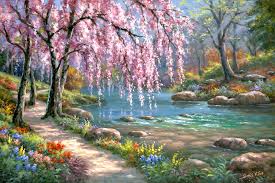Born in seoul, south korea, sung began to exhibit his artistic talents early in childhood. Cherry Blossom Creek Sung Kim Art