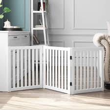 Welland Wooden Freestanding Pet Gate 24 Inch 3 Panel Step Over Fence Expands Up To 60 Wide Foldable Indoor Dog Gate Puppy Safety Fence White Buy Online In Aruba At Desertcart 154772352