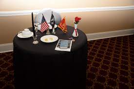 The pow mia remembrance ceremony as you entered the banquet hall this evening, you may have noticed a small table in a place of honor. Pow Mia Ceremony Marks Sad Benchmark Marine Corps Logistics Base Albany News Article Display