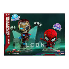 Far from home movie with this exciting building set for kids. Hot Toys Cosb768 Spider Man Far Form Home Mysterio S Iron Man Spider Man Cosbaby S Bobble Head Collectible Set
