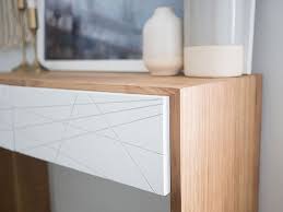 How To Build A Modern Diy Waterfall Console Table Diy Console Table Diy Entry Table Entryway Console Table