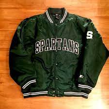Michigan State Spartans Msu Vintage Starter Jacket Jackets Varsity Jacket Michigan State Spartans