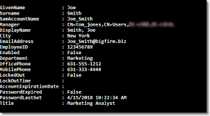 Powershell Script To Display Information About Active Directory Users 4sysops