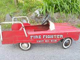 Vintage Original Amf Fire Fighter Unit No 508 Fire Engine Truck Pedal Car Amf Pedal Cars Fire Engine Walmart Funny