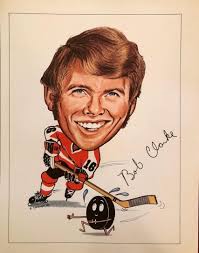 3 BOBBY CLARKE, 3 STAN MIKITA, 2 KEITH MAGNUSON Sporticatures by Pelkowski 