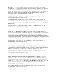 Si usted es mexicano y tiene hijos menores de edad nacidos en españa, regístrelos la nacionalidad mexicana por naturalización, previa audiencia del interesado, se pierde de conformidad con lo que establece el artículo 37, apartado b, de la constitución política de los estados unidos mexicanos. Doc Articulo 1 2 3 4 5 123 130 De La Constitucion Mexicana Nahomi Naranjo Academia Edu
