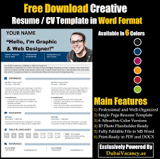 Browse our new templates by resume design, resume format and resume style to find. Free Download Editable Resume Cv Template In Ms Word Format