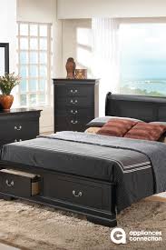 2 Piece Bedroom Set With Full Size Storage Bed Single Nightstand In Black Bedroom Bedroom Full Size Storage Bed Living Room Design Diy Black Bedroom Sets