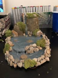 Miniature Pond W Waterfall Wasserfall Basteln Und Selbermachen Und Heisskleber