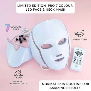 7-Color LED Face & Neck Phototherapy Mask, AI generated