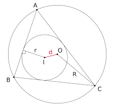 You find a triangle's incenter at the intersection of the triangle's three angle bisectors. Find The Distance Between The Circumcenter And The Incenter Of A Triangle Using Trigonometry Mathematics Stack Exchange