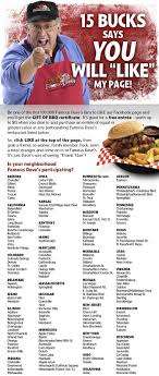 To check your famous dave's gift card balance, go to gift cards page. Dion S Deal Free 15 Entree Famous Dave S Bbq Dion S Daily Deal